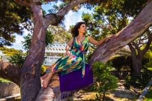 Sepideh hanging out in a tree